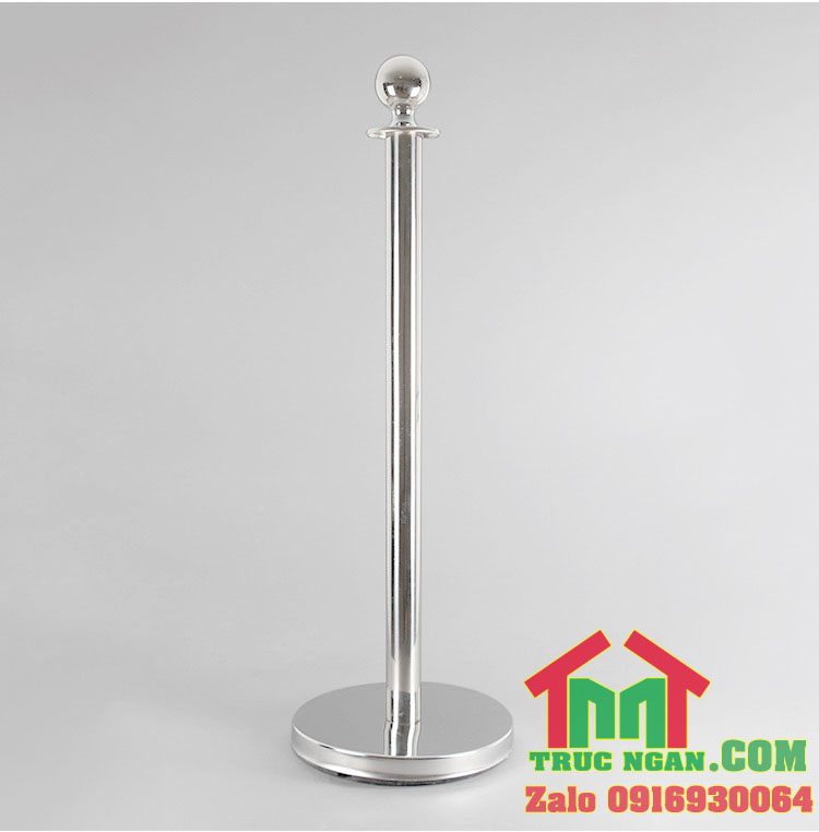 Cot chan, tru chan inox trang bong tron, cot chan su kien, cot chan day nhung, day trung 3.jpg
