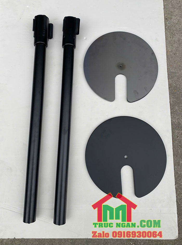Cot chan inox mau DEN _ De chu U xep gon duoc_ De thep nang duong kinh lon 350mm_Chan de co lop bao ve nen chong tron truot.jpg