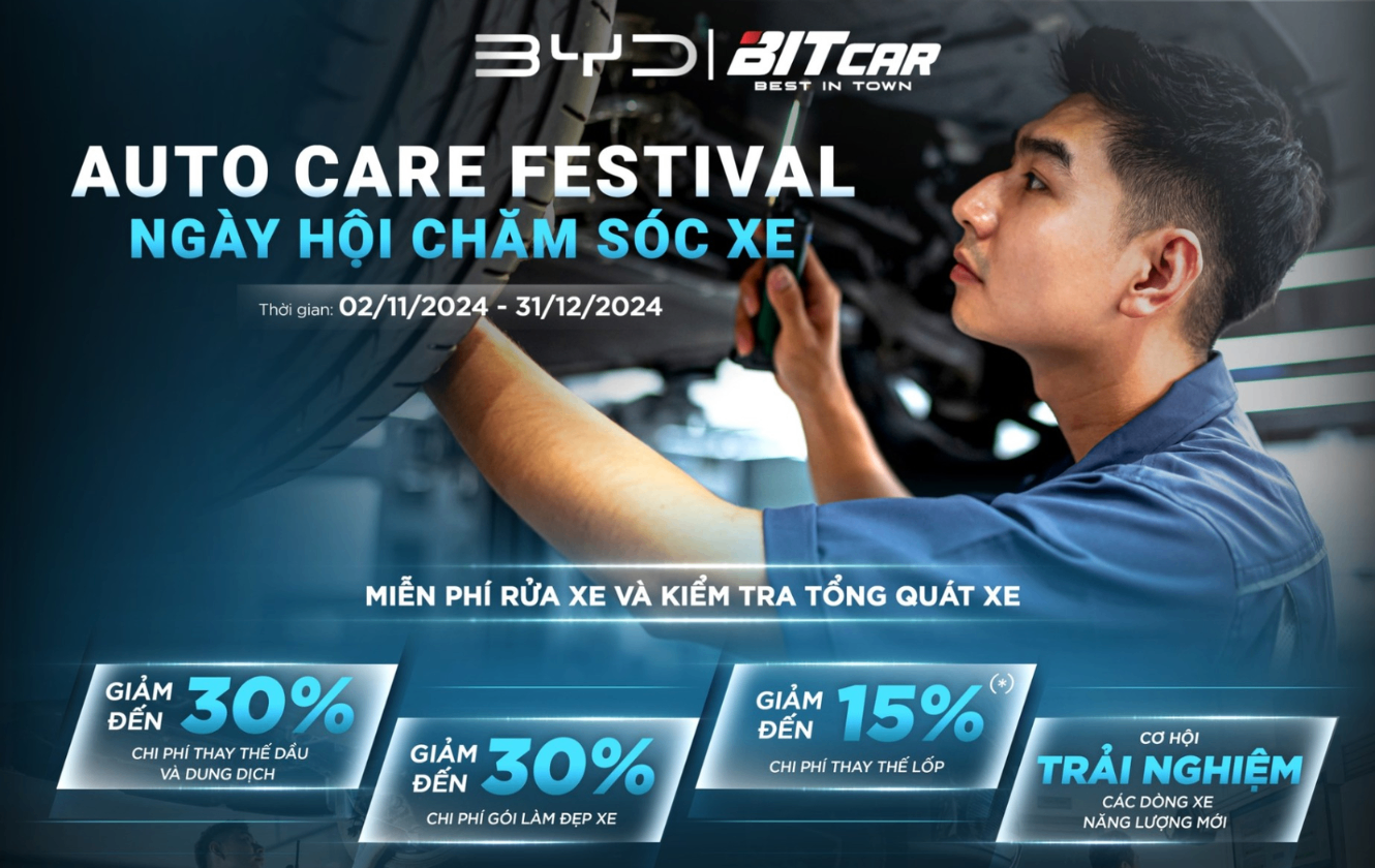 AUTO CARE FESTIVAL - CHƯƠNG TRÌNH CHĂM SÓC XE ĐẶC BIỆT TỪ BYD AUTO VIE
