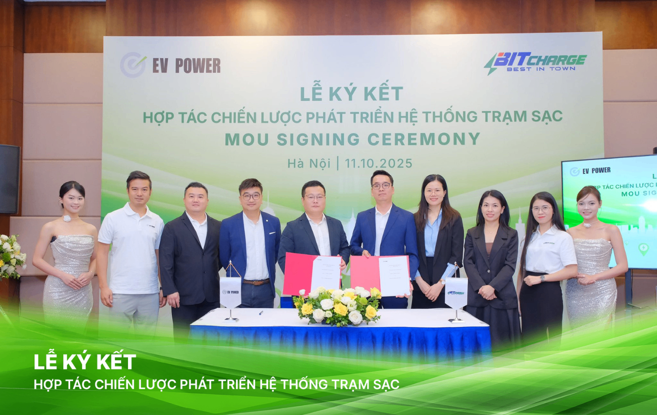 EV POWER VÀ BITCHARGE KÝ KẾT HỢP TÁC CHIẾN LƯỢC PHÁT TRIỂN HỆ THỐNG TRẠM SẠC XE ĐIỆN TẠI VIỆT NAM