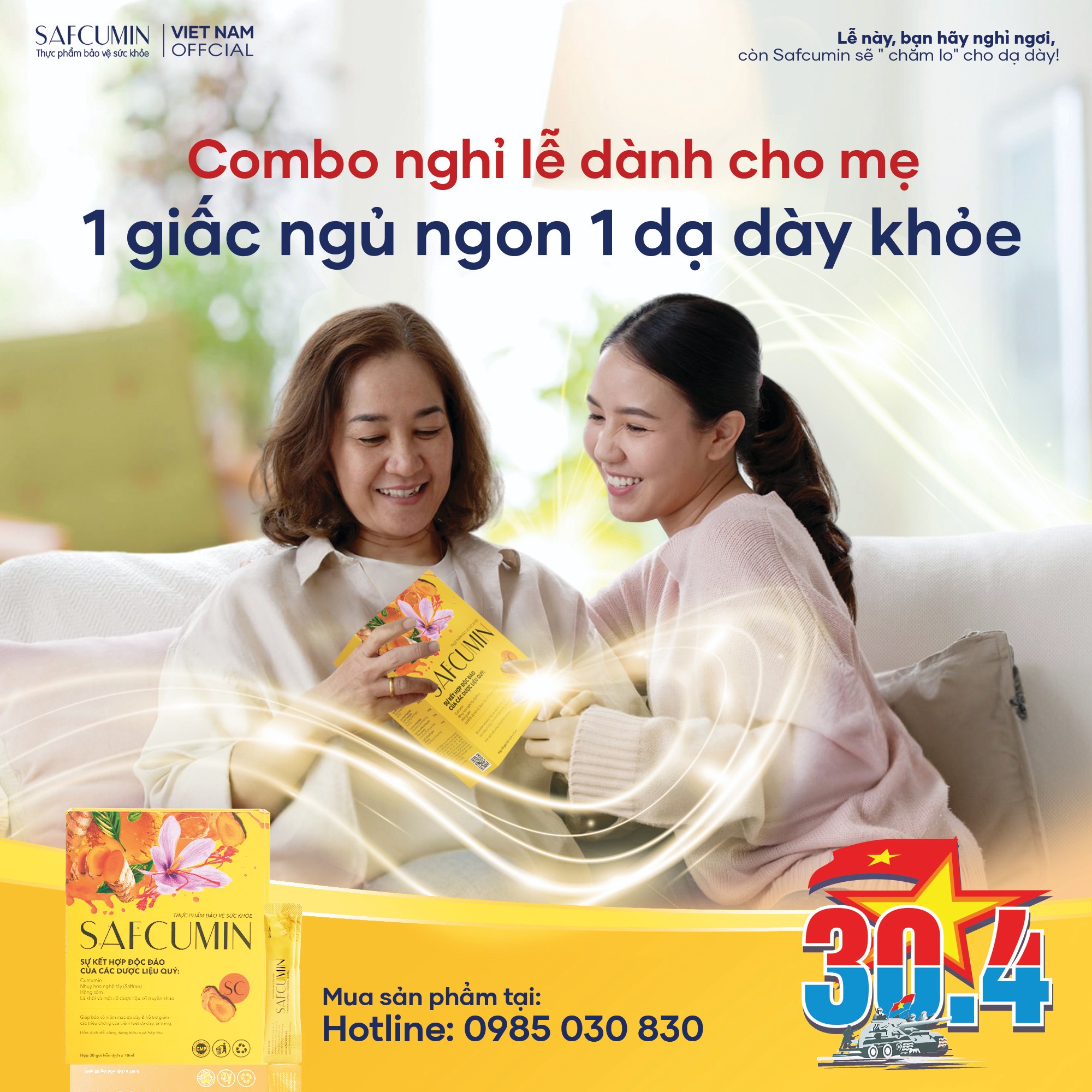 Combo nghỉ lễ dành cho mẹ: Một giấc ngủ ngon, một dạ dày khỏe!