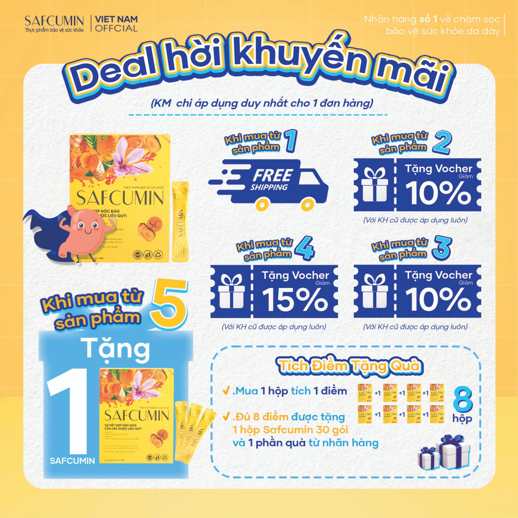 Deal hời khuyến mãi cực hot cùng Safcumin