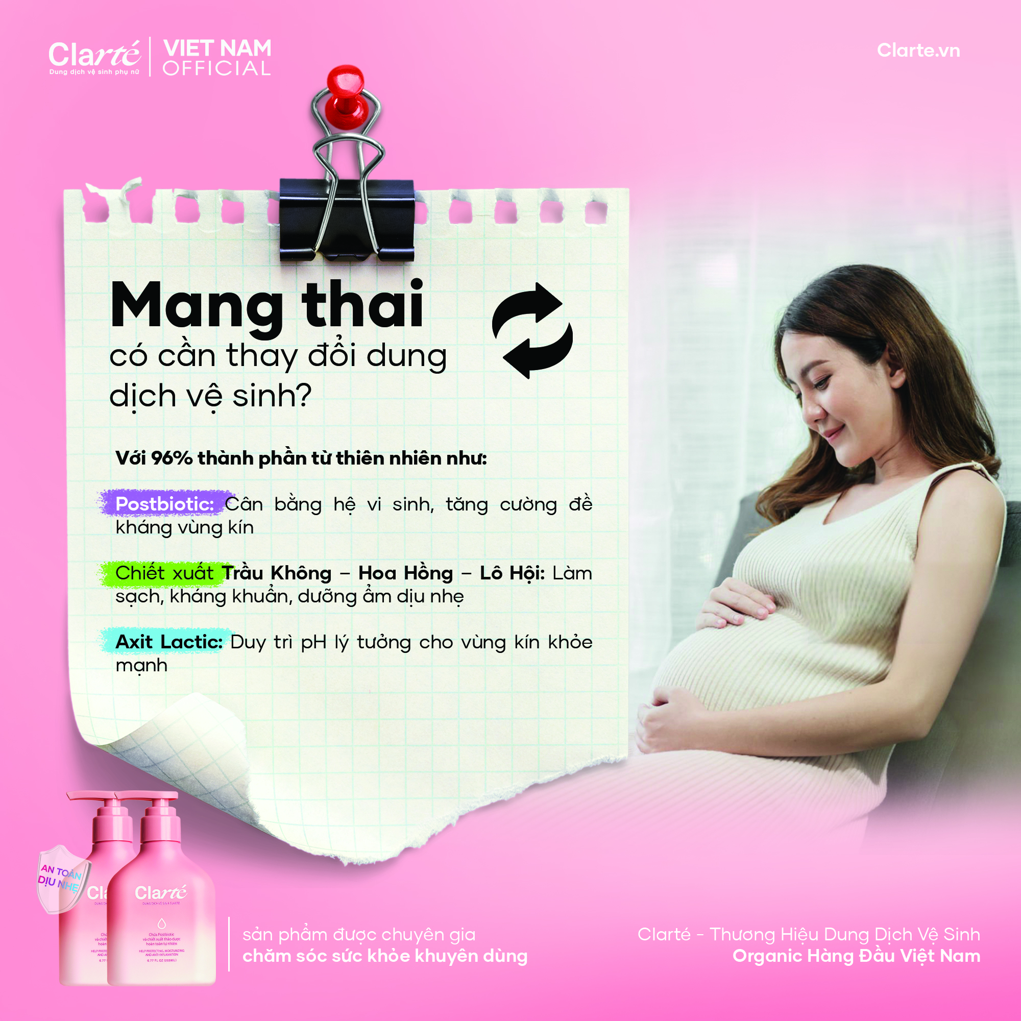 MANG THAI- CÓ CẦN THAY ĐỔI DUNG DỊCH VỆ SINH?