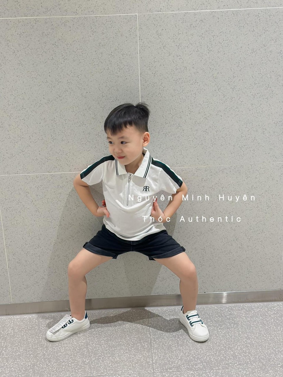 SET 3 ÁO POLO CỔ TRỤ THÊU CHỮ R BT