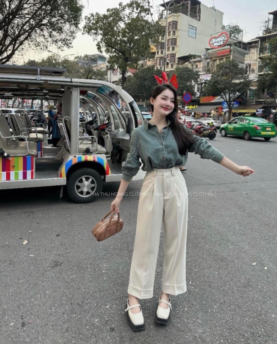 QUẦN SUÔNG GẬP GẤU 3 MÀU