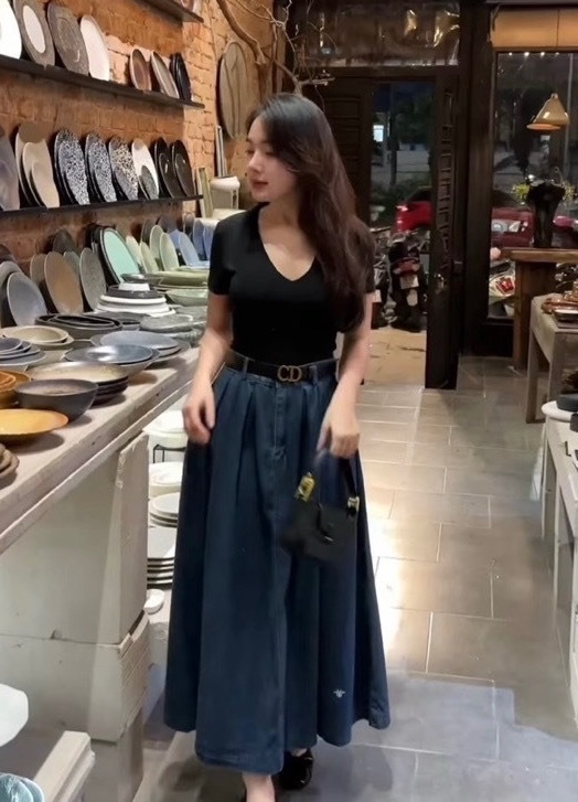 SÉT ÁO PULL ĐEN CỘC MIX CV JEAN XOÈ