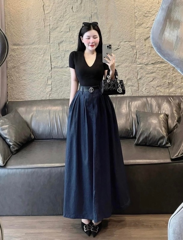 SÉT ÁO PULL ĐEN CỘC MIX CV JEAN XOÈ