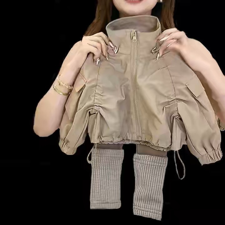 SÉT ÁO KHOAC BOMBER NÂU QUẦN LEGGING