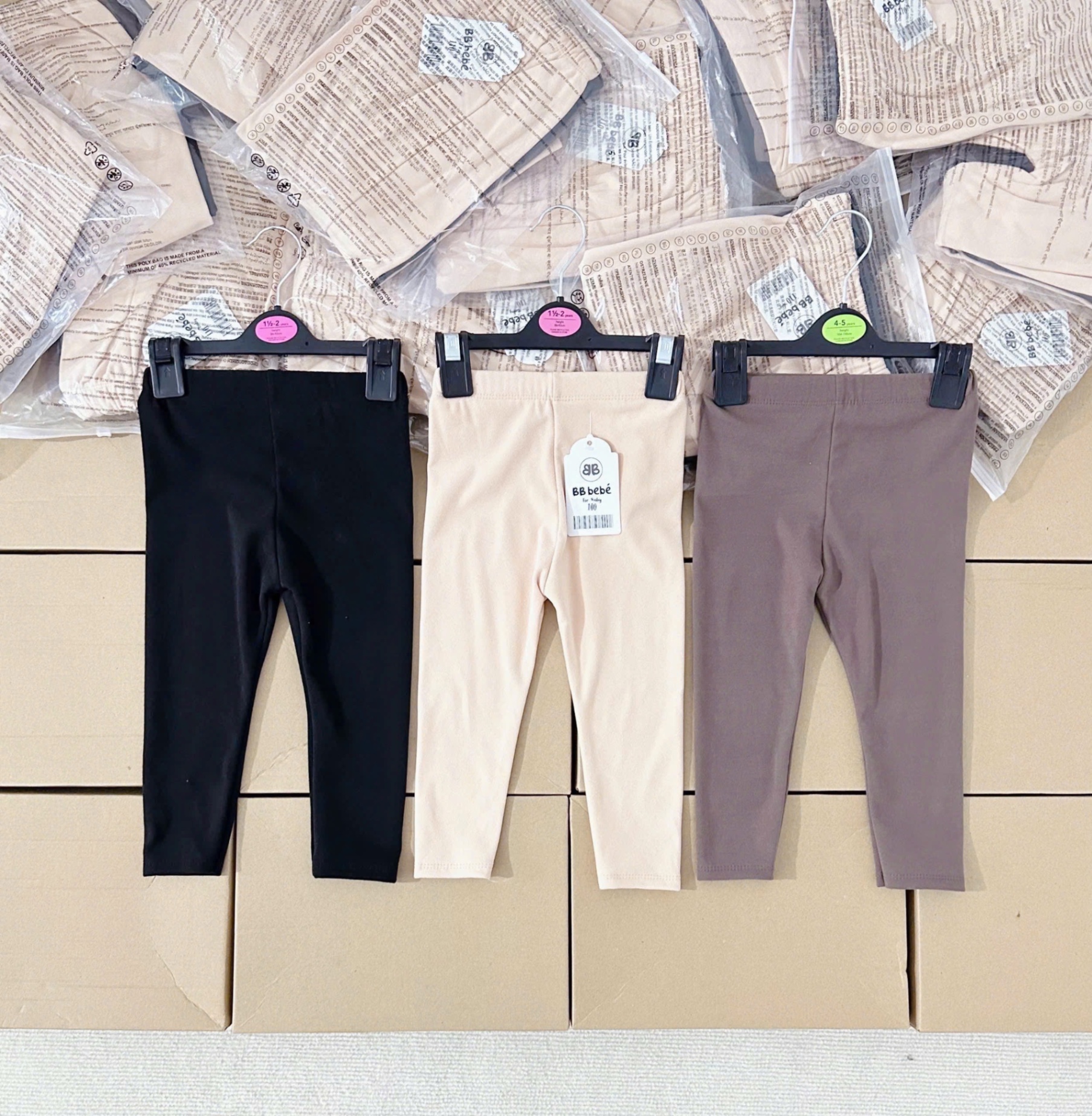 SÉT 3 QUẦN LEGGING ZIP LÔNG BG