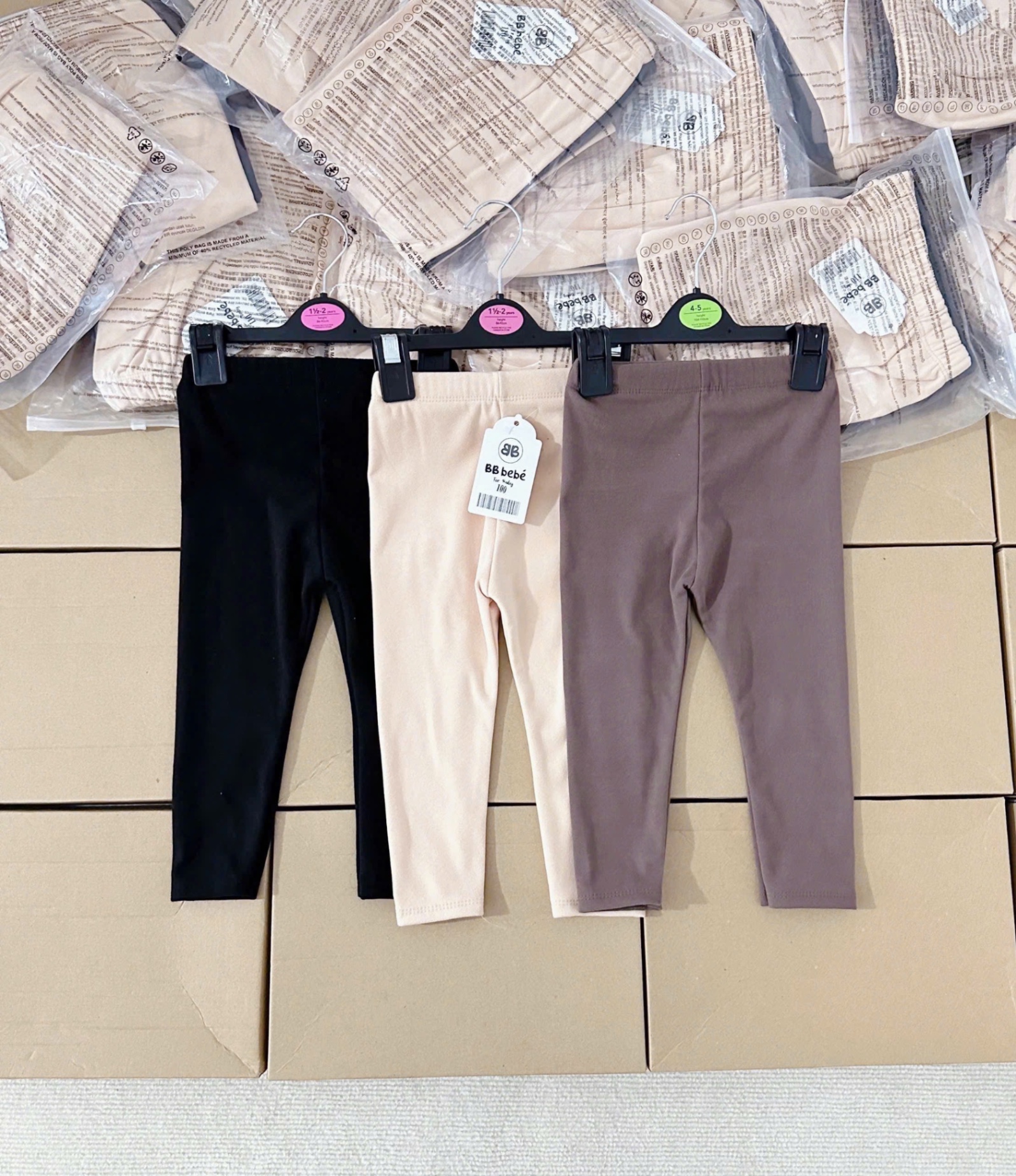 SÉT 3 QUẦN LEGGING ZIP LÔNG BG