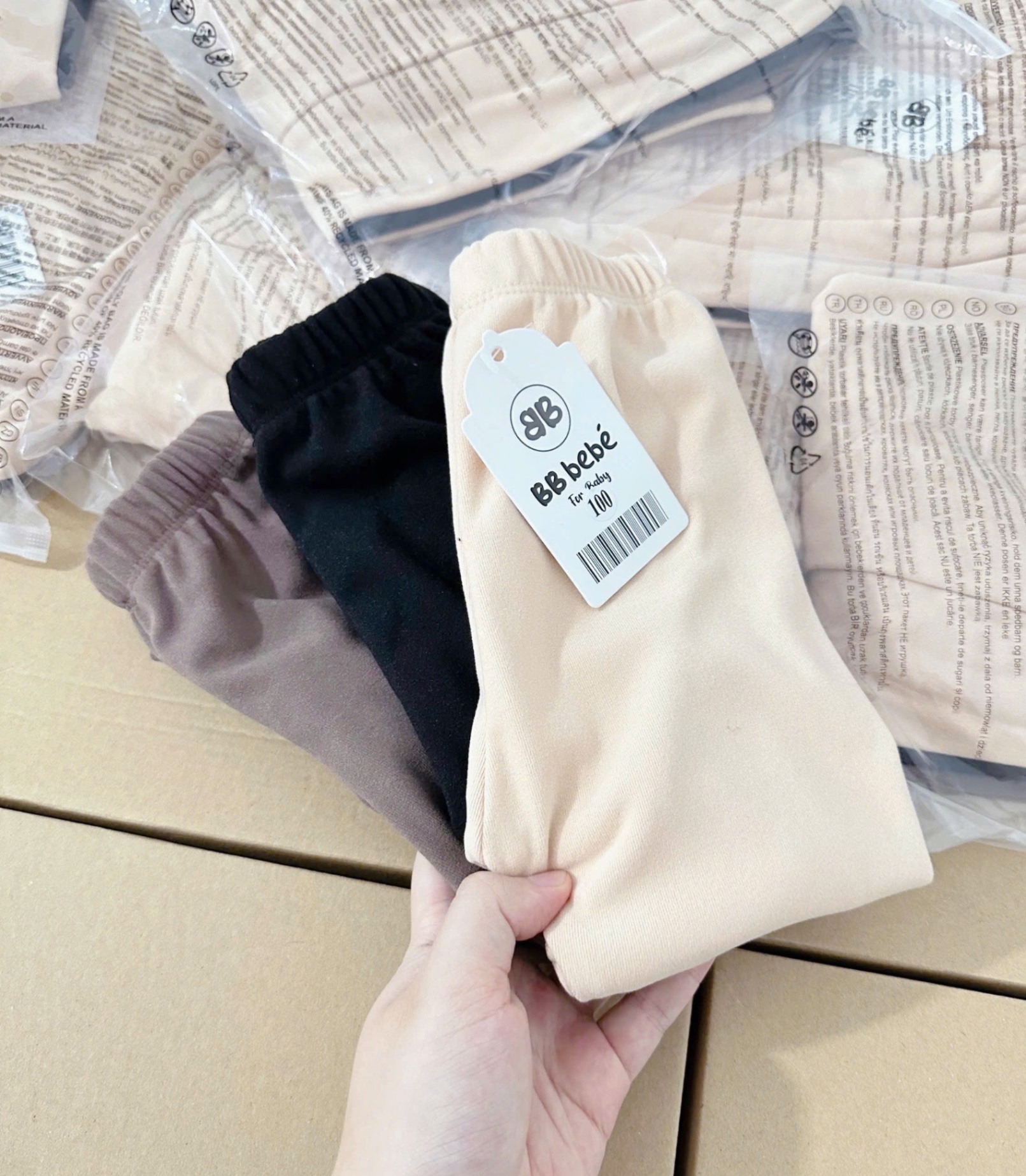 SÉT 3 QUẦN LEGGING ZIP LÔNG BG