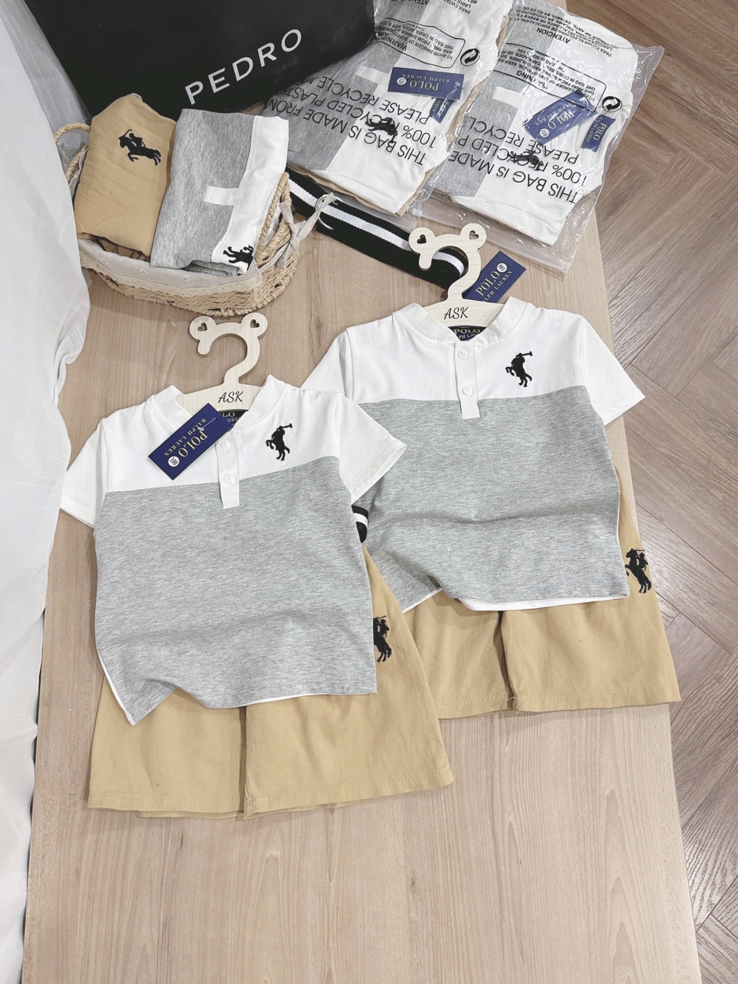 BỘ ĐÙI POLO TRẮNG PHỐI GHI