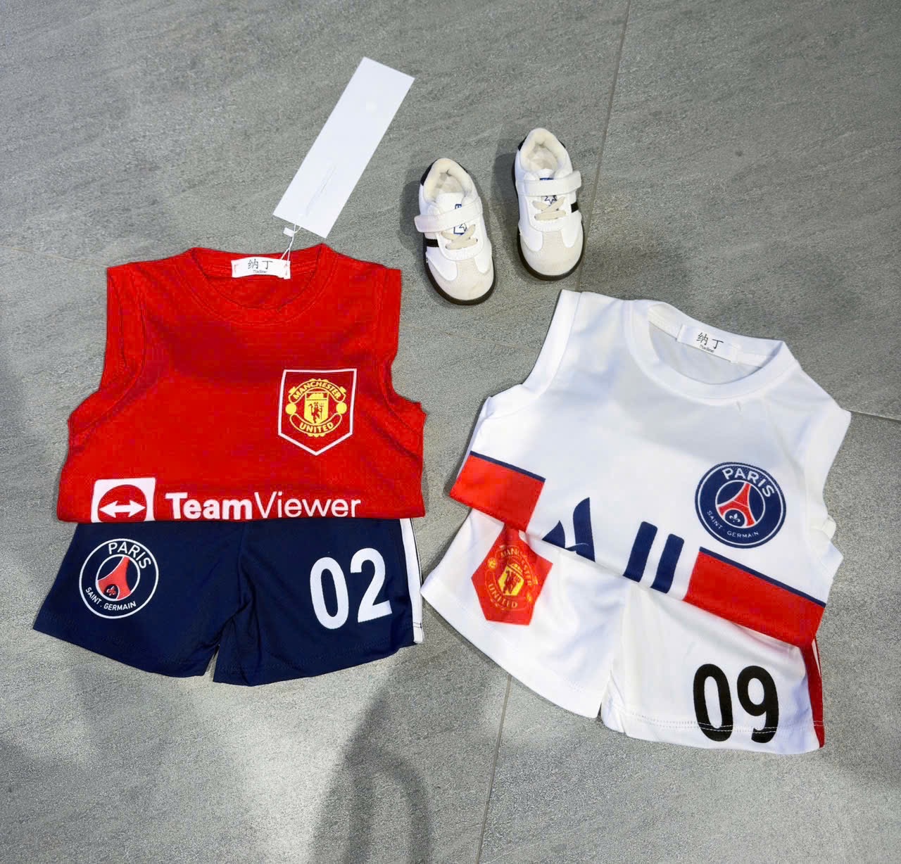 SET 2 BỘ ĐÙI BA LỖ TRẮNG ĐỎ BT