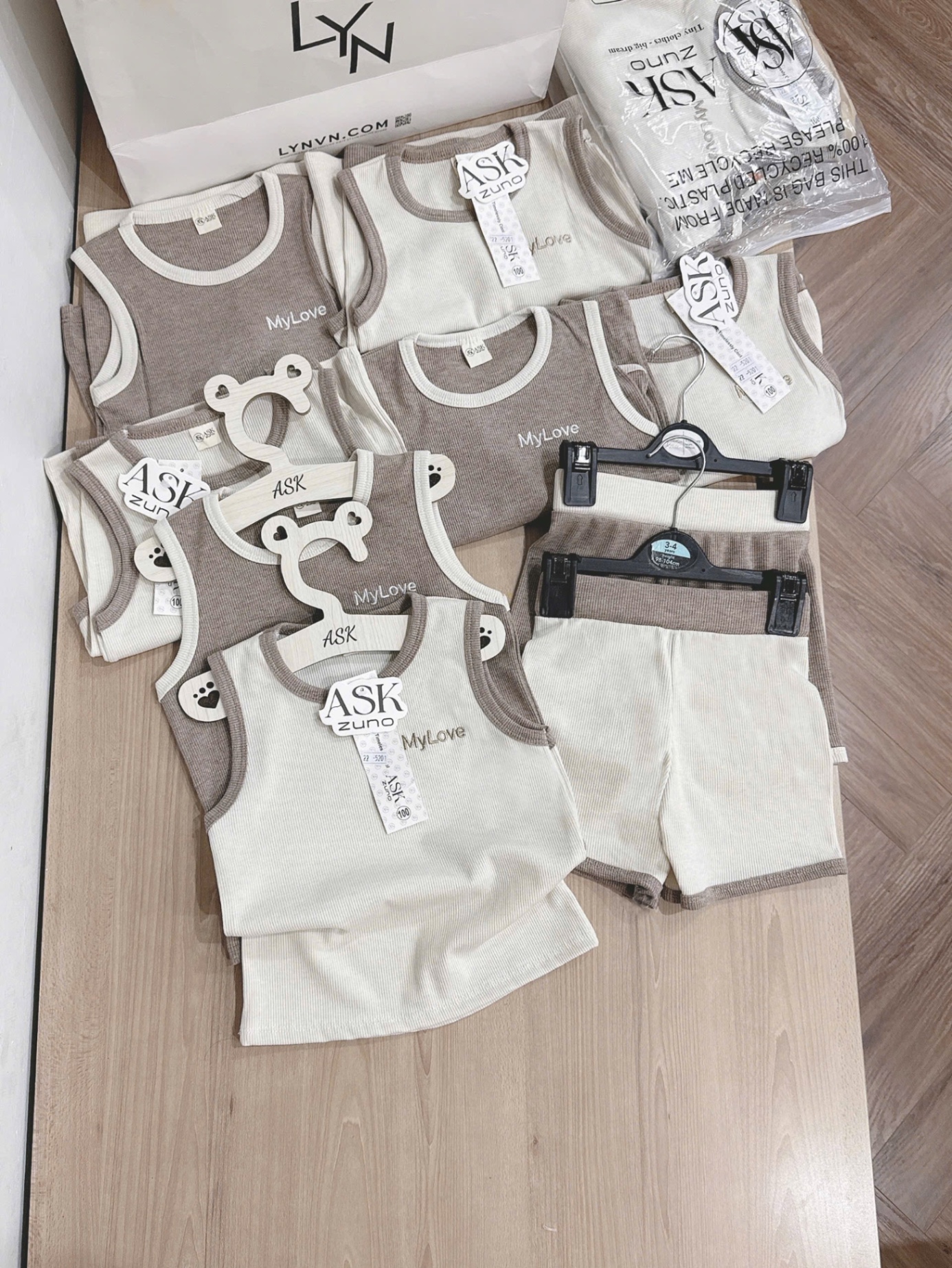 SET 2 BÔ ĐÙI BA LỖ MY LOVE BT BG