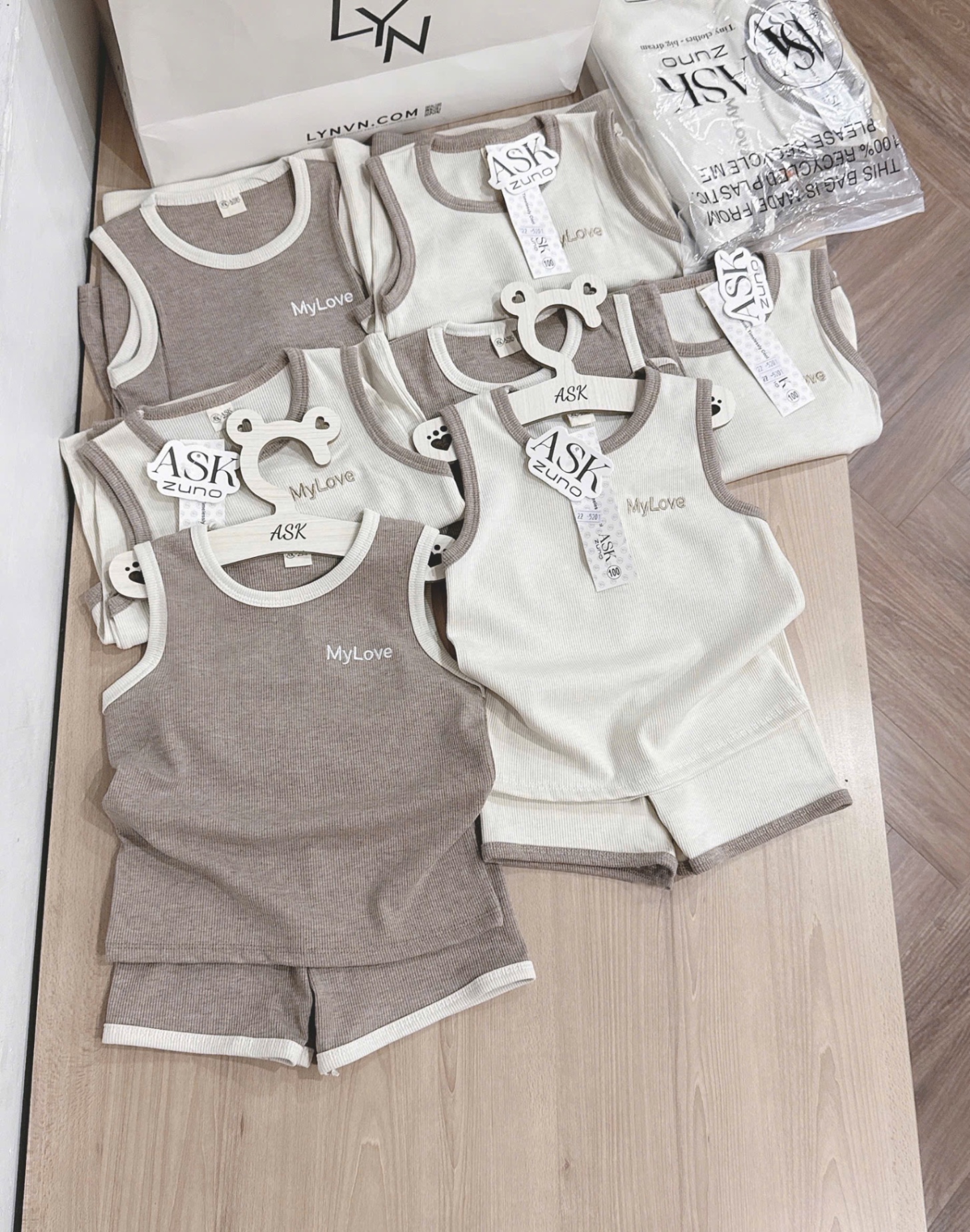 SET 2 BÔ ĐÙI BA LỖ MY LOVE BT BG