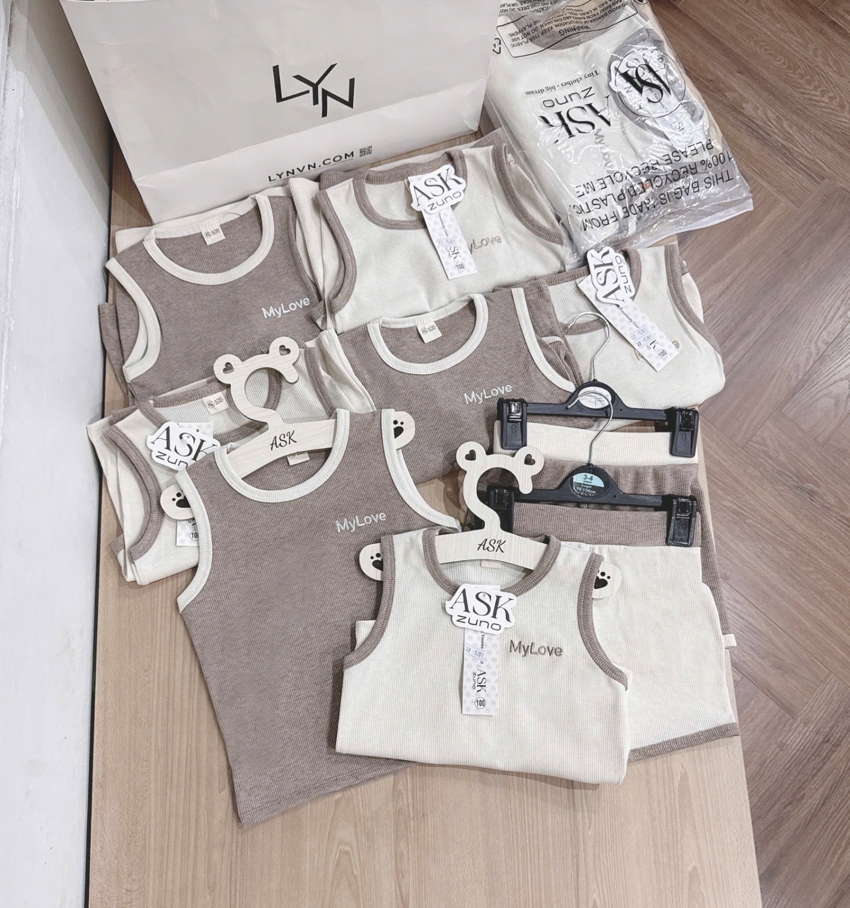 SET 2 BÔ ĐÙI BA LỖ MY LOVE BT BG