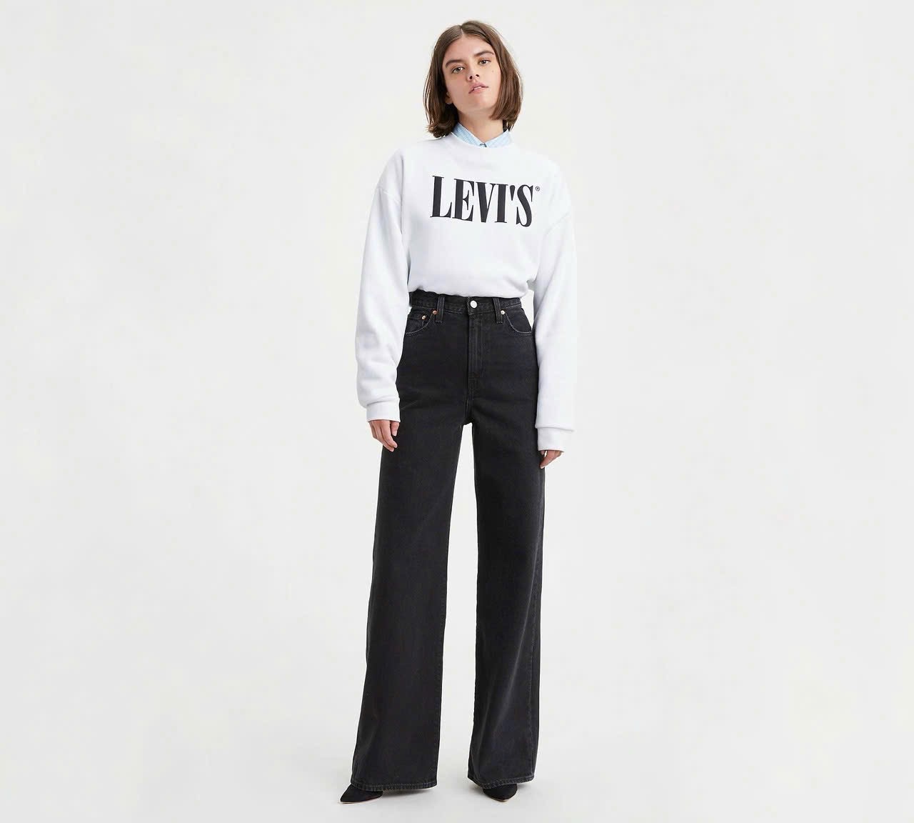QUẦN JEAN SUÔNG LEVIS MÀU ĐEN XUẤT DƯ