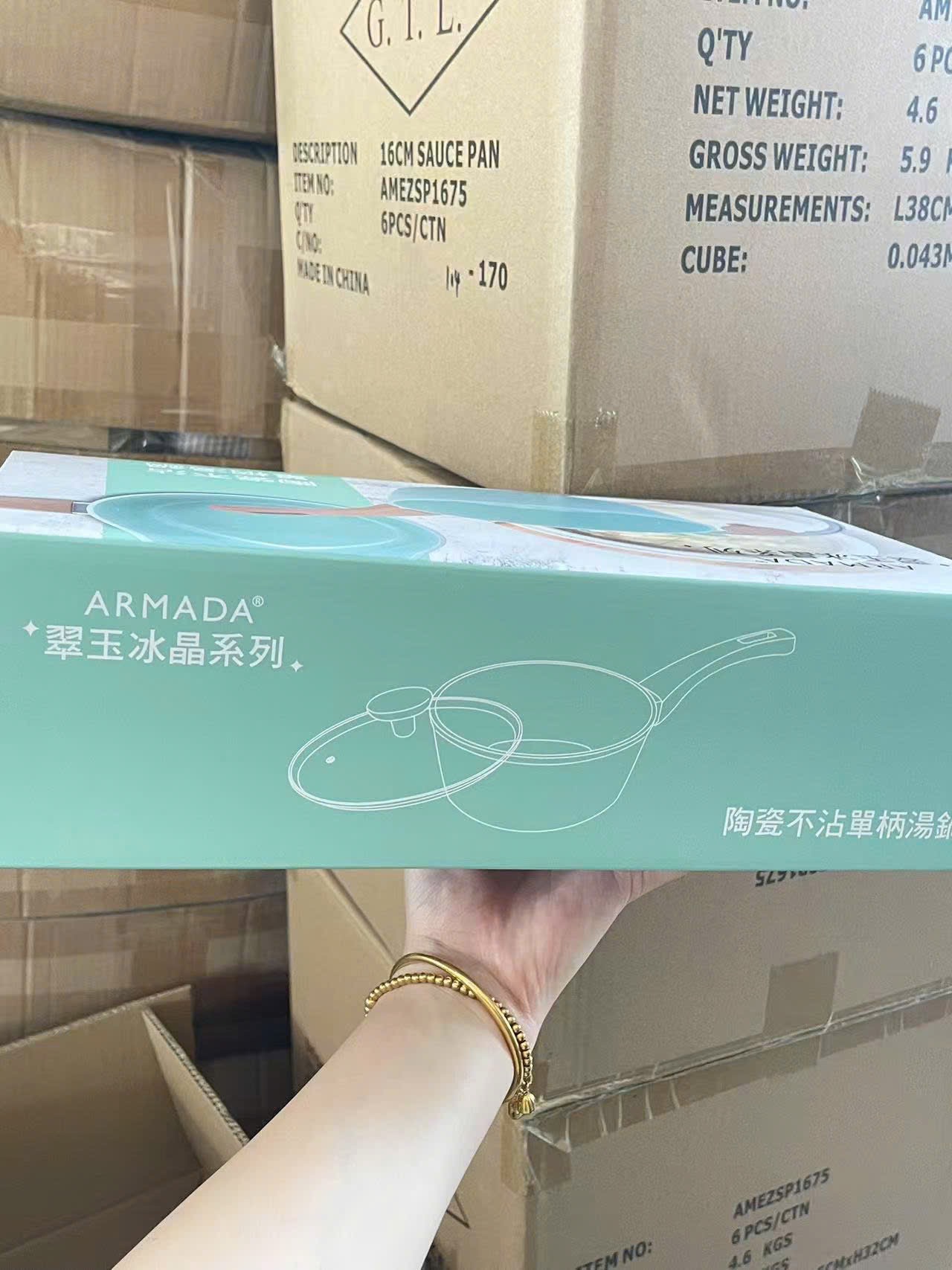 NỔI VÂN ĐÁ TAY CẦM XANH 16CM ARMADA CHÍNH HÃNG