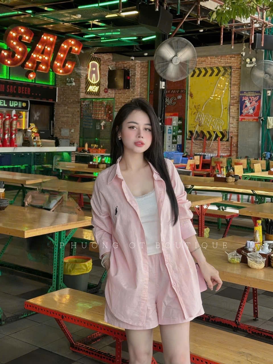 SÉT BỘ HỒNG 3CT THÊU NGỰA CHO NỮ