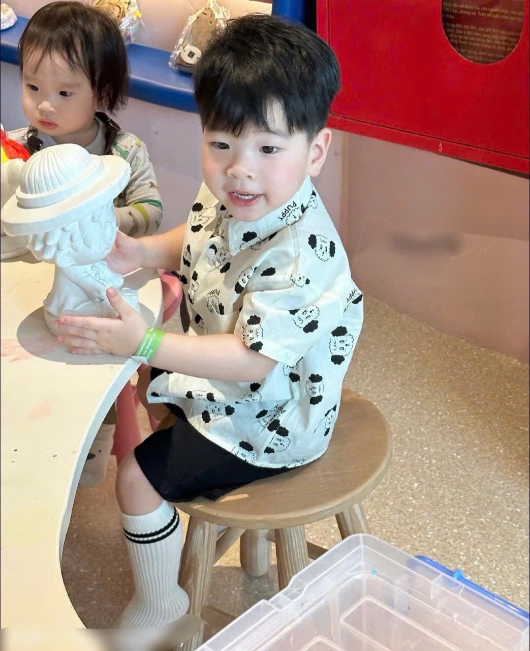 SET SƠ MI TRẮNG QUẦN THÔ HÌNH CÚN