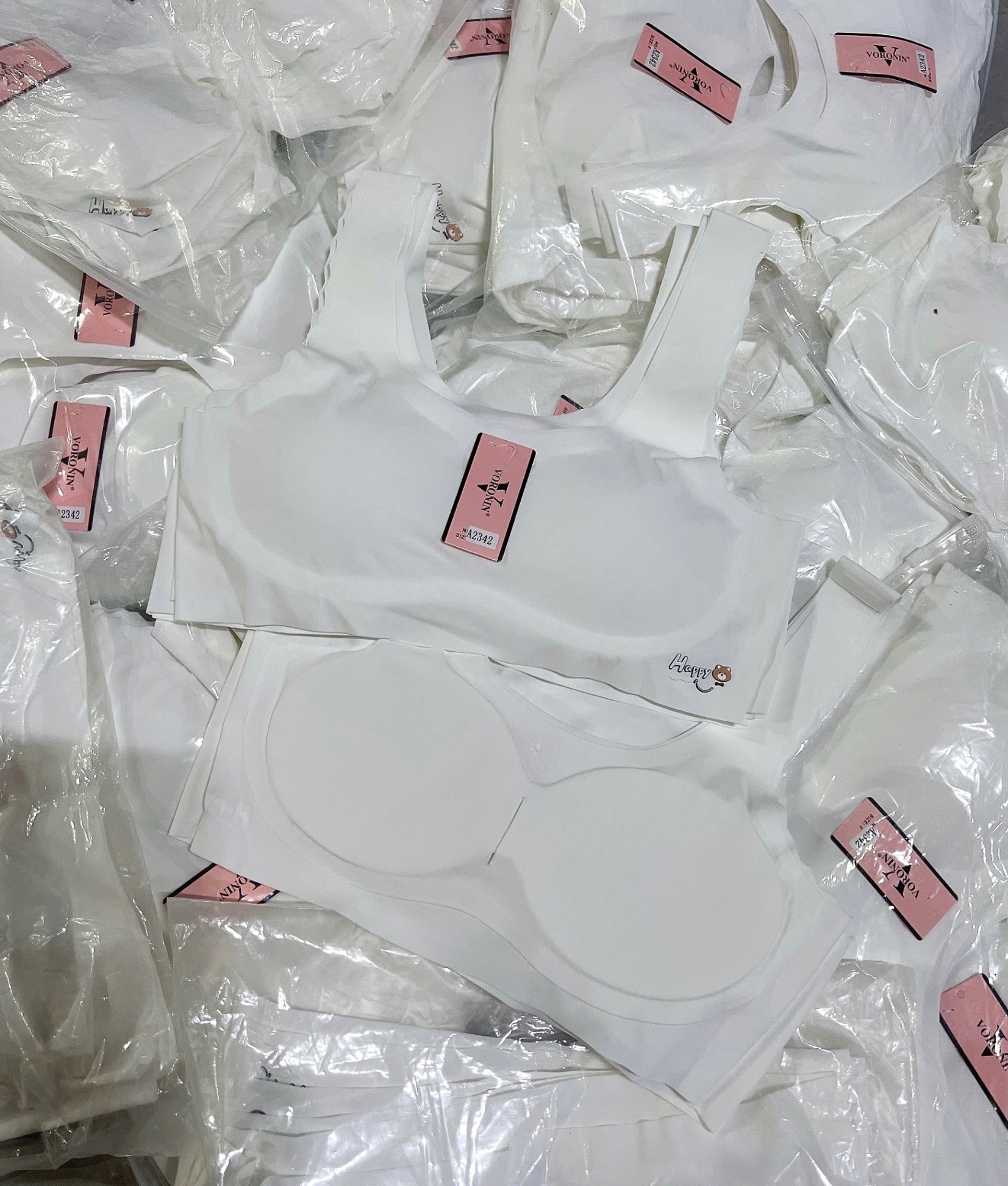 SET 5 ÁO LÓT HỌC SINH TRẮNG M2342 HAPPY