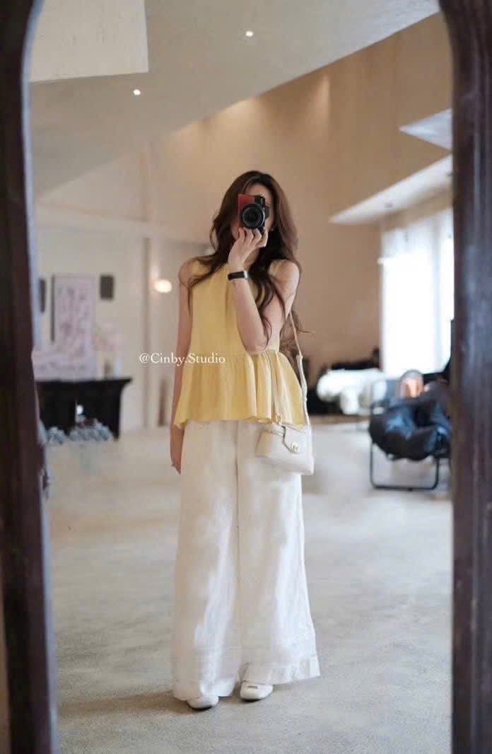BỘ PELUM VÀNG BUỘC NƠ XN QUẦN SUÔNG