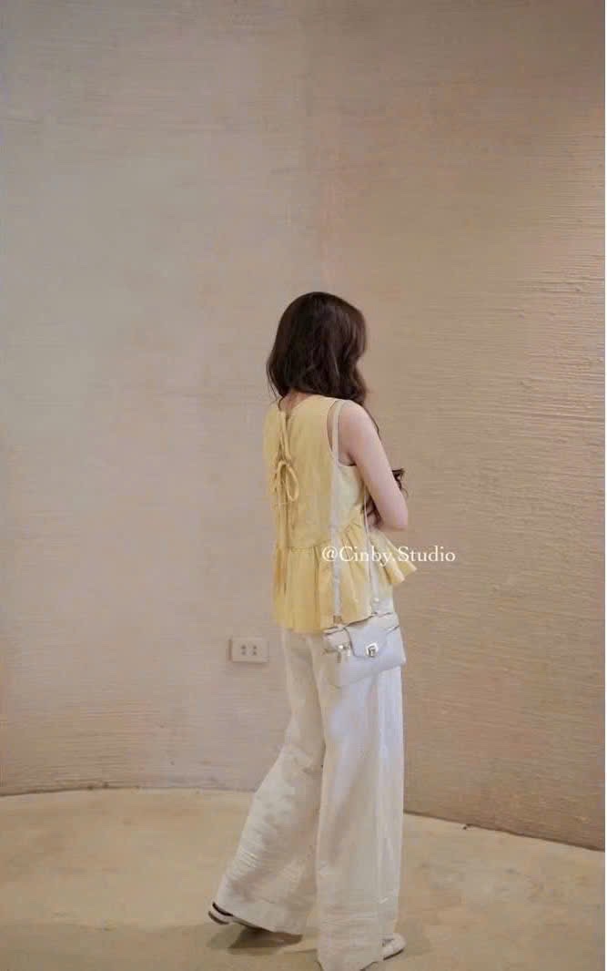 BỘ PELUM VÀNG BUỘC NƠ XN QUẦN SUÔNG