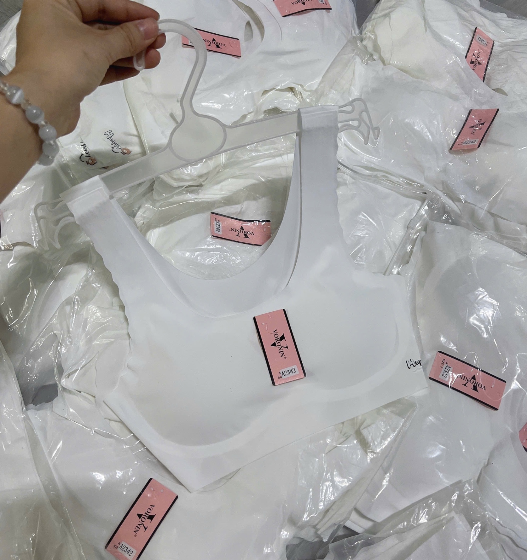 SET 5 ÁO LÓT HỌC SINH TRẮNG M2342 HAPPY