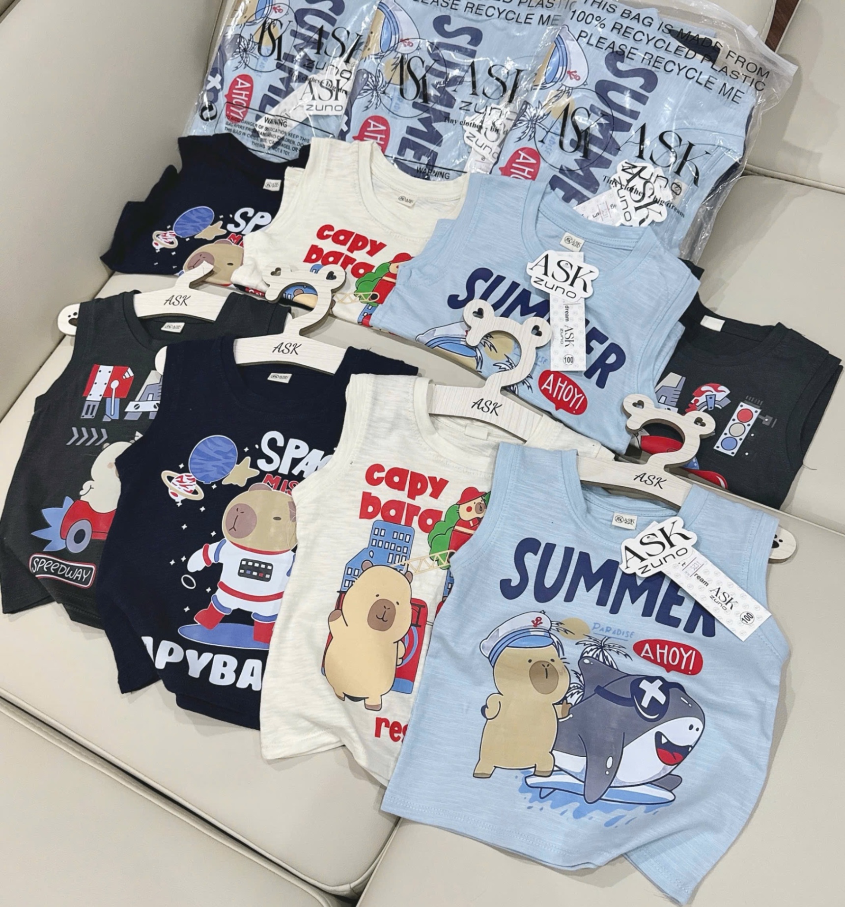 SET 4 ÁO BA LỖ XƯỚC CABYBARA