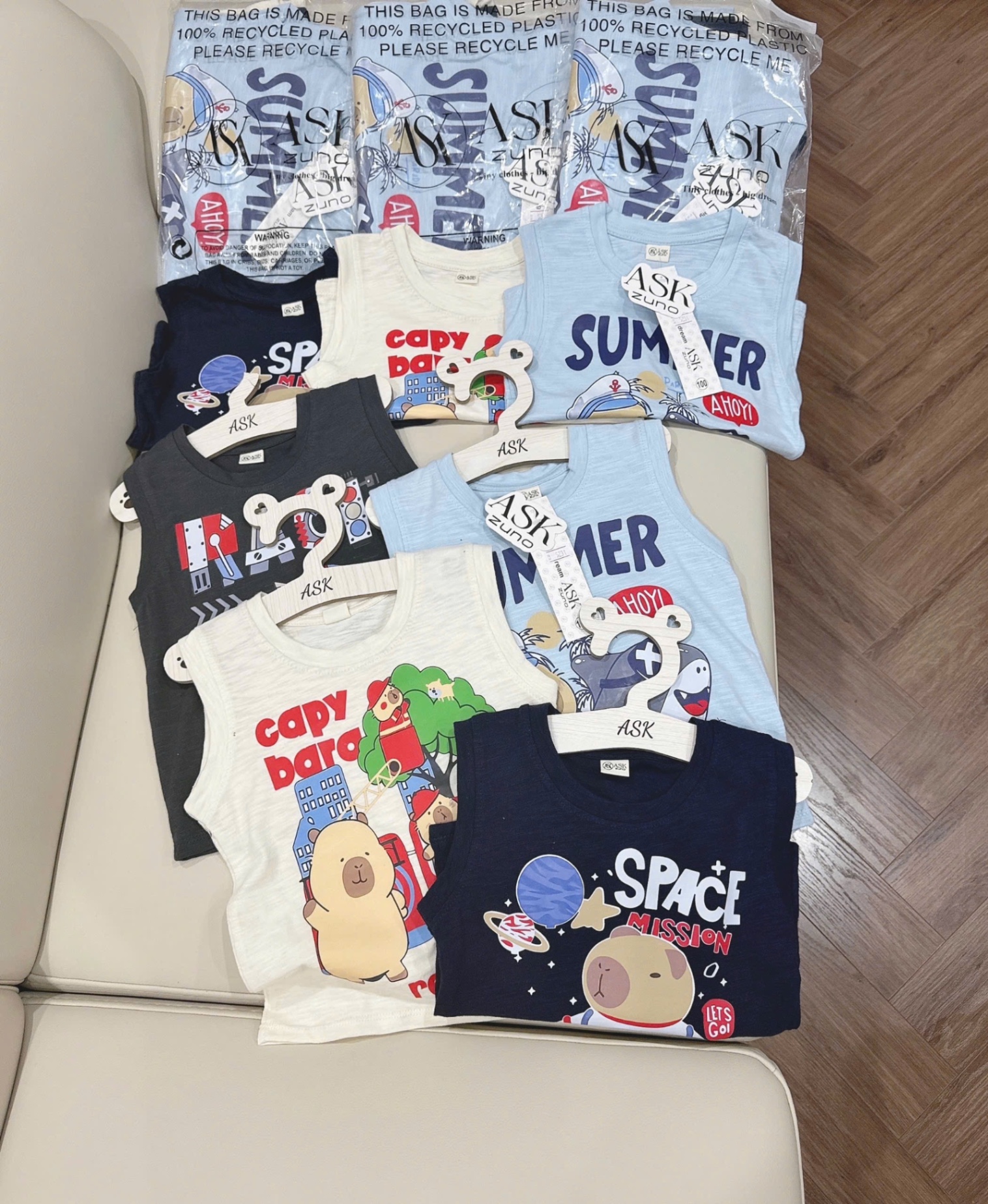 SET 4 ÁO BA LỖ XƯỚC CABYBARA