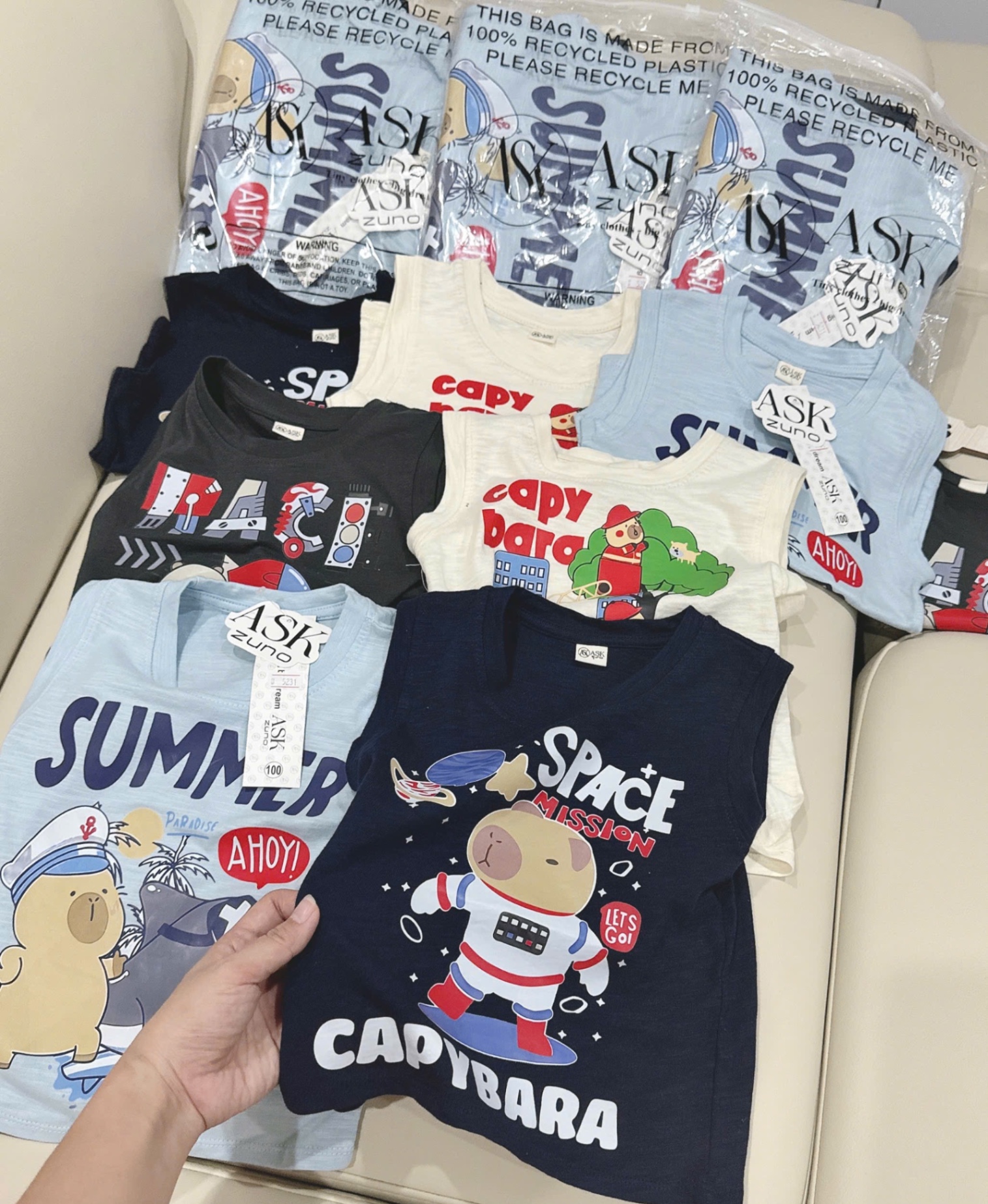 SET 4 ÁO BA LỖ XƯỚC CABYBARA
