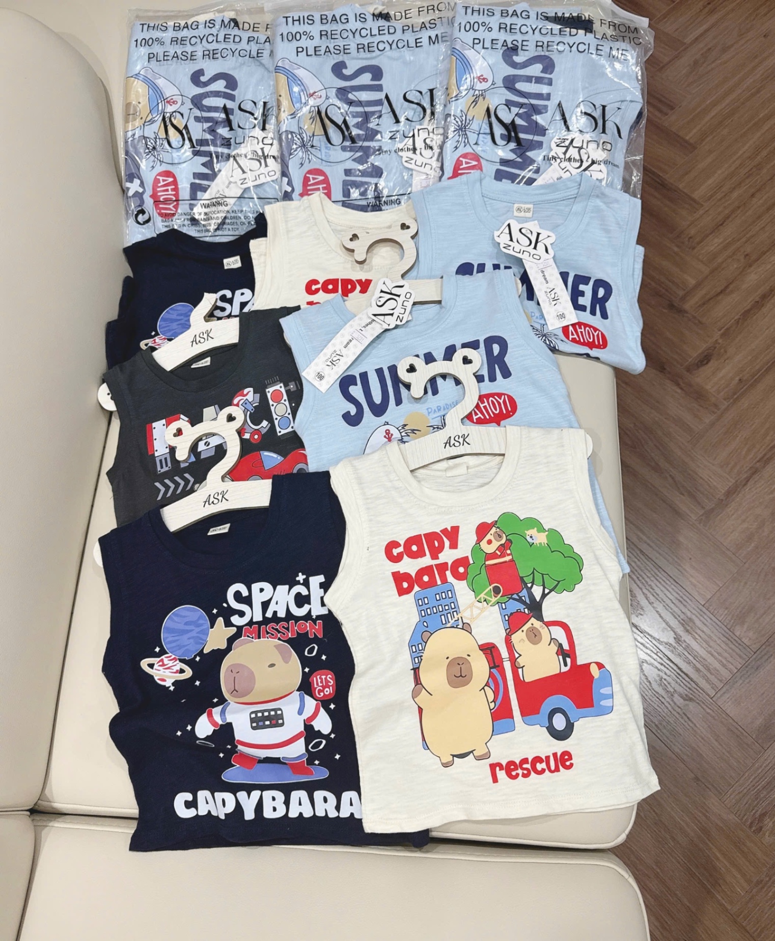 SET 4 ÁO BA LỖ XƯỚC CABYBARA
