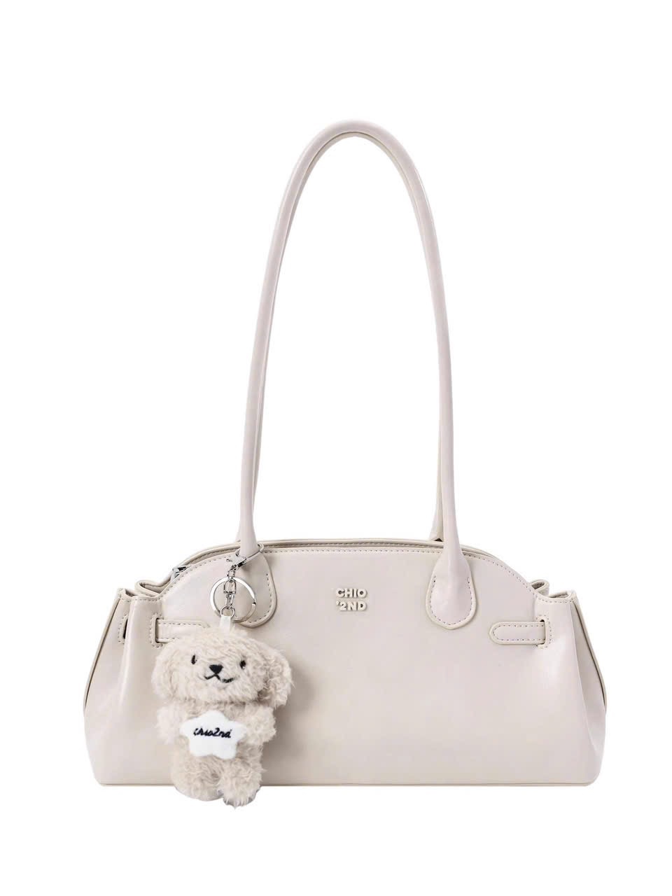 TÚI XÁCH CHIO’2ND CHARM GẤU NGÔI SAO MÀU KEM