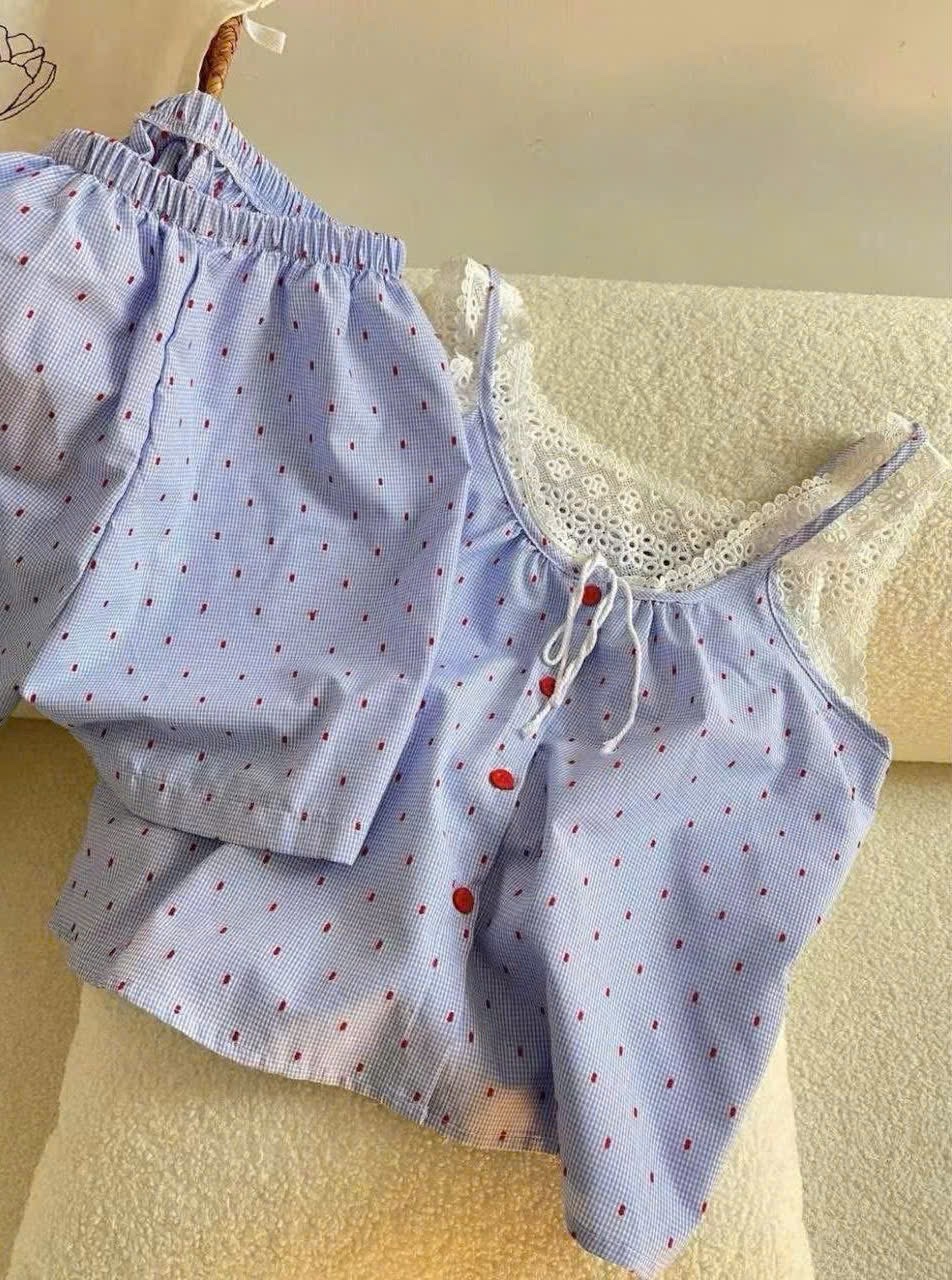 BỘ ĐÙI 2S KẺ XANH CƯC ĐÓ PHỐI REN