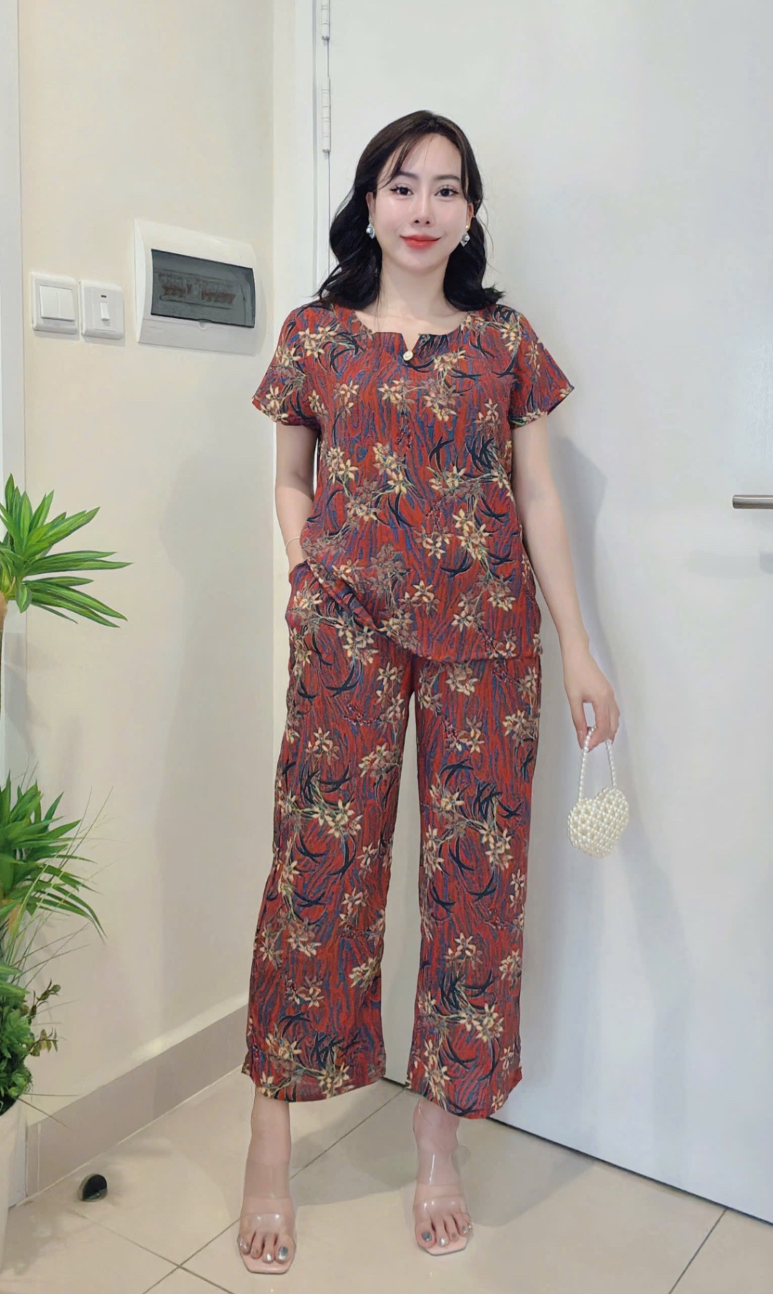 BỘ LANH DÀI CÚC NGỌC QUẦN SUÔNG 4 MÀU