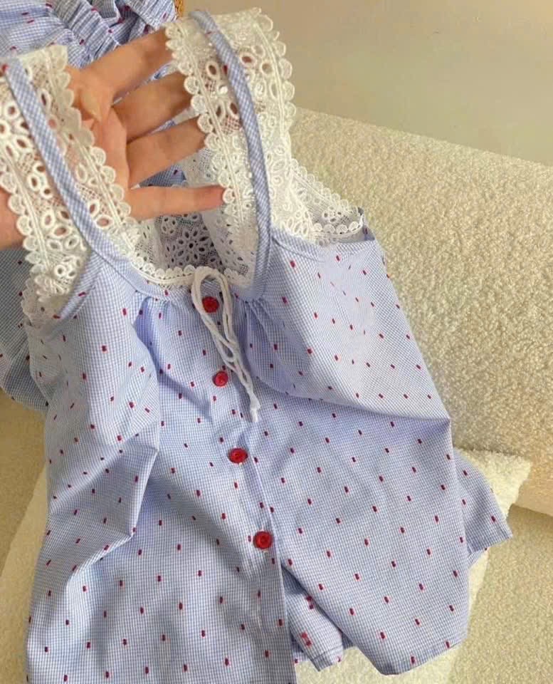 BỘ ĐÙI 2S KẺ XANH CƯC ĐÓ PHỐI REN