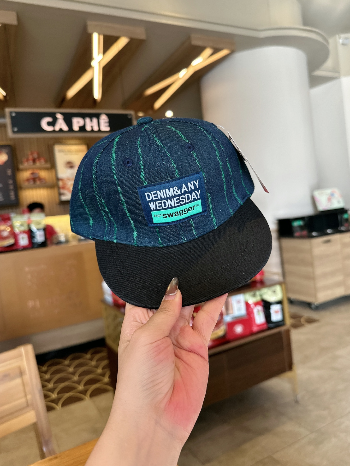 MŨ LƯỠI TRAI KẺ XANH DENIM ANY