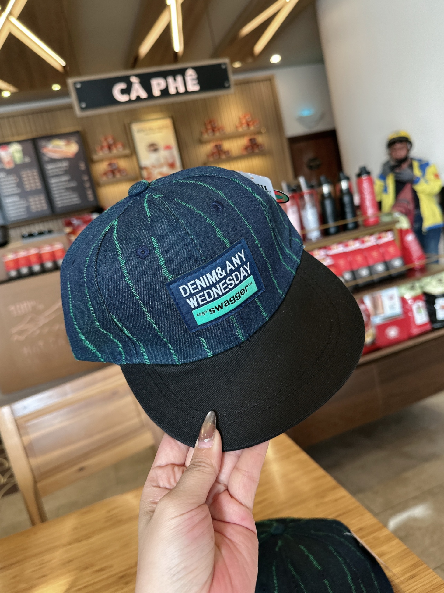 MŨ LƯỠI TRAI KẺ XANH DENIM ANY