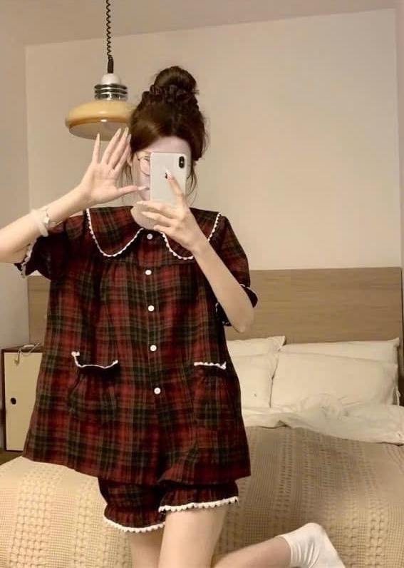BỘ CỘC KẺ ĐỎ PHỐI REN