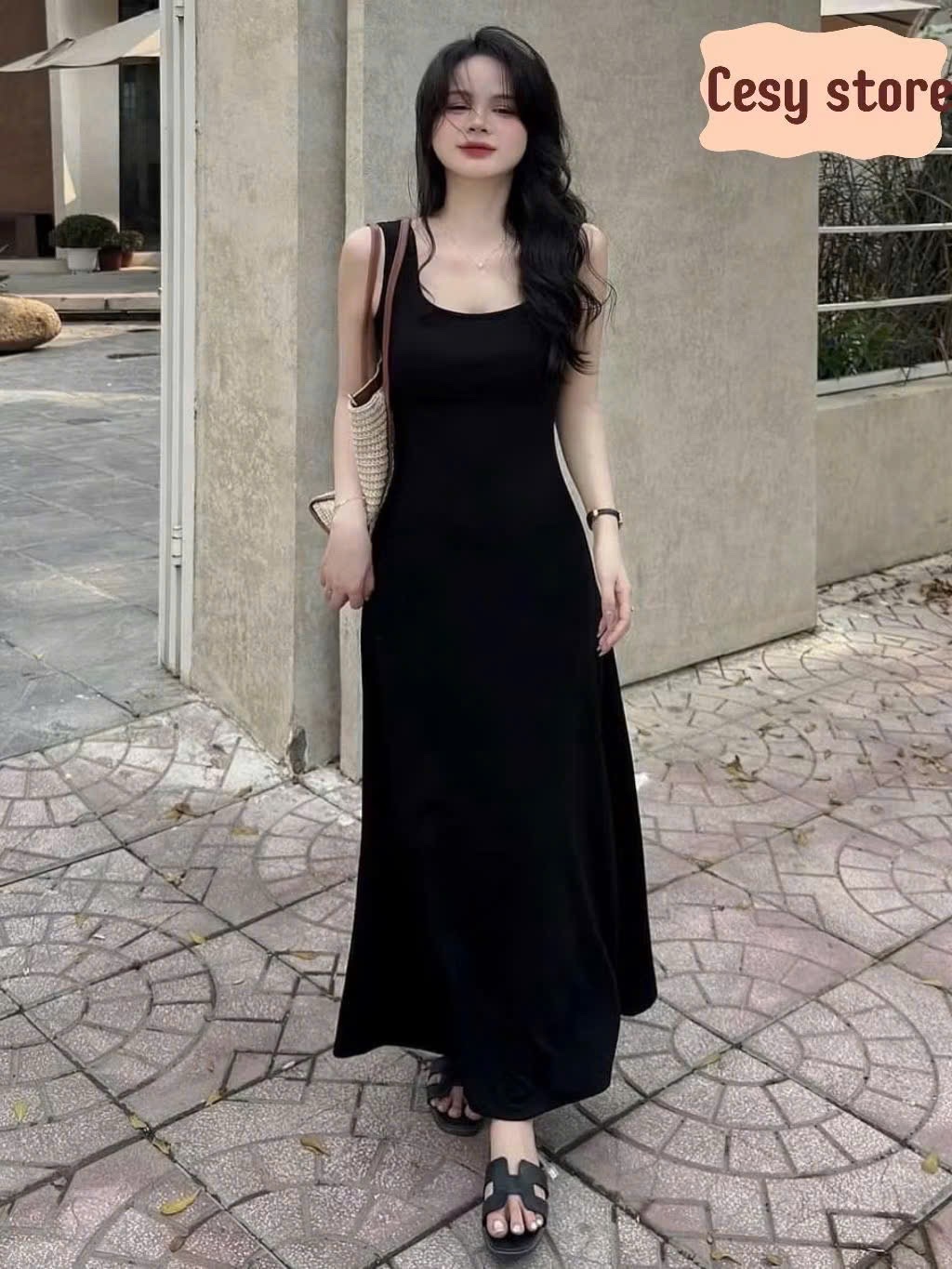 VÁY COTTON ĐEN 2S NỮ
