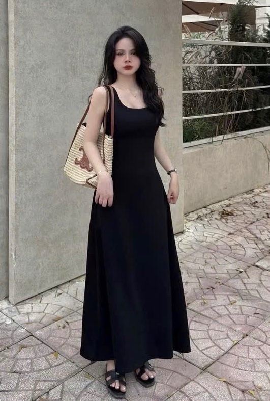 VÁY COTTON ĐEN 2S NỮ