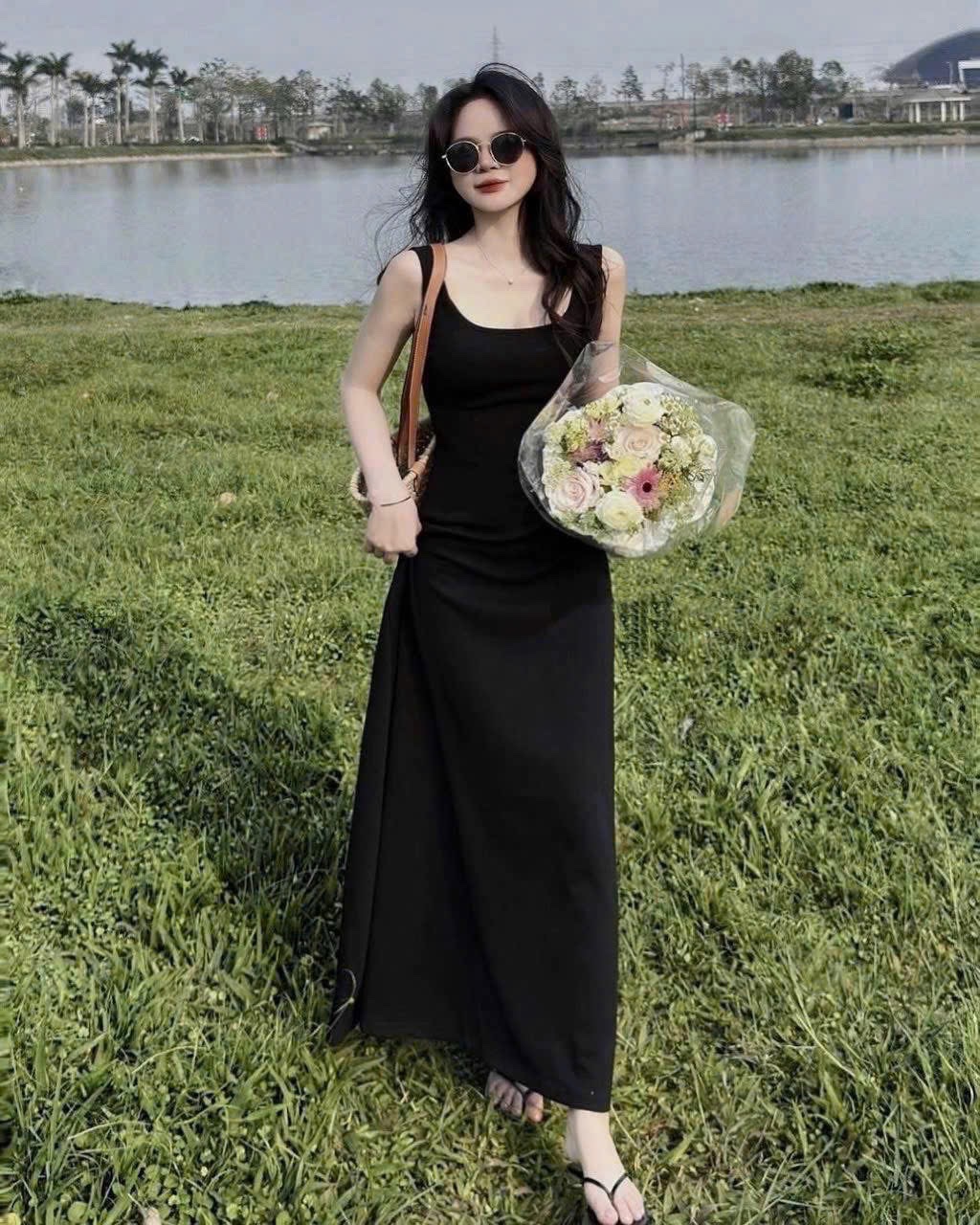 VÁY COTTON ĐEN 2S NỮ