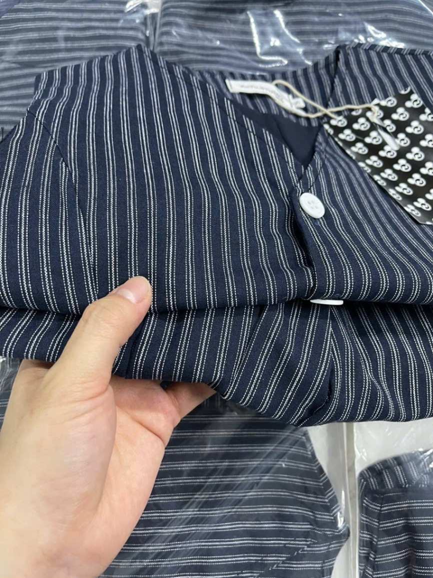 SET KẺ THAN XN MIX QUẦN GIẢ VÁY