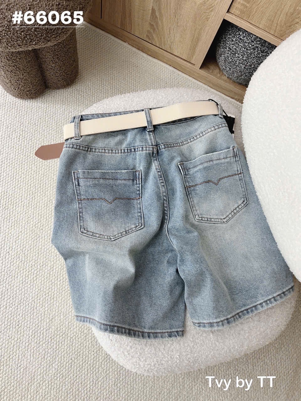 QUẦN SHORT JEAN XANH TÚI V CT31