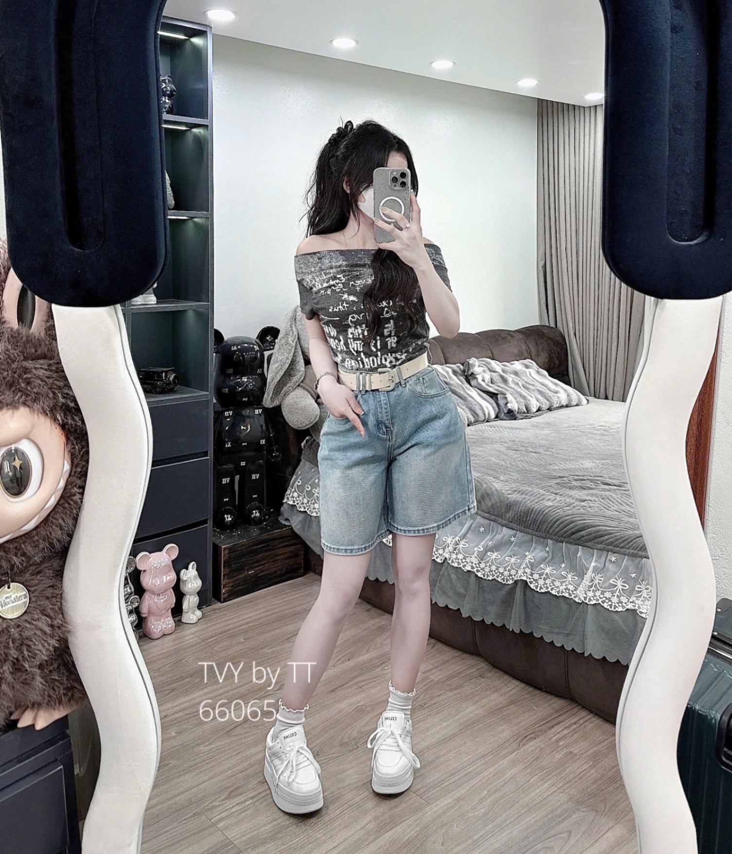 QUẦN SHORT JEAN XANH TÚI V CT31