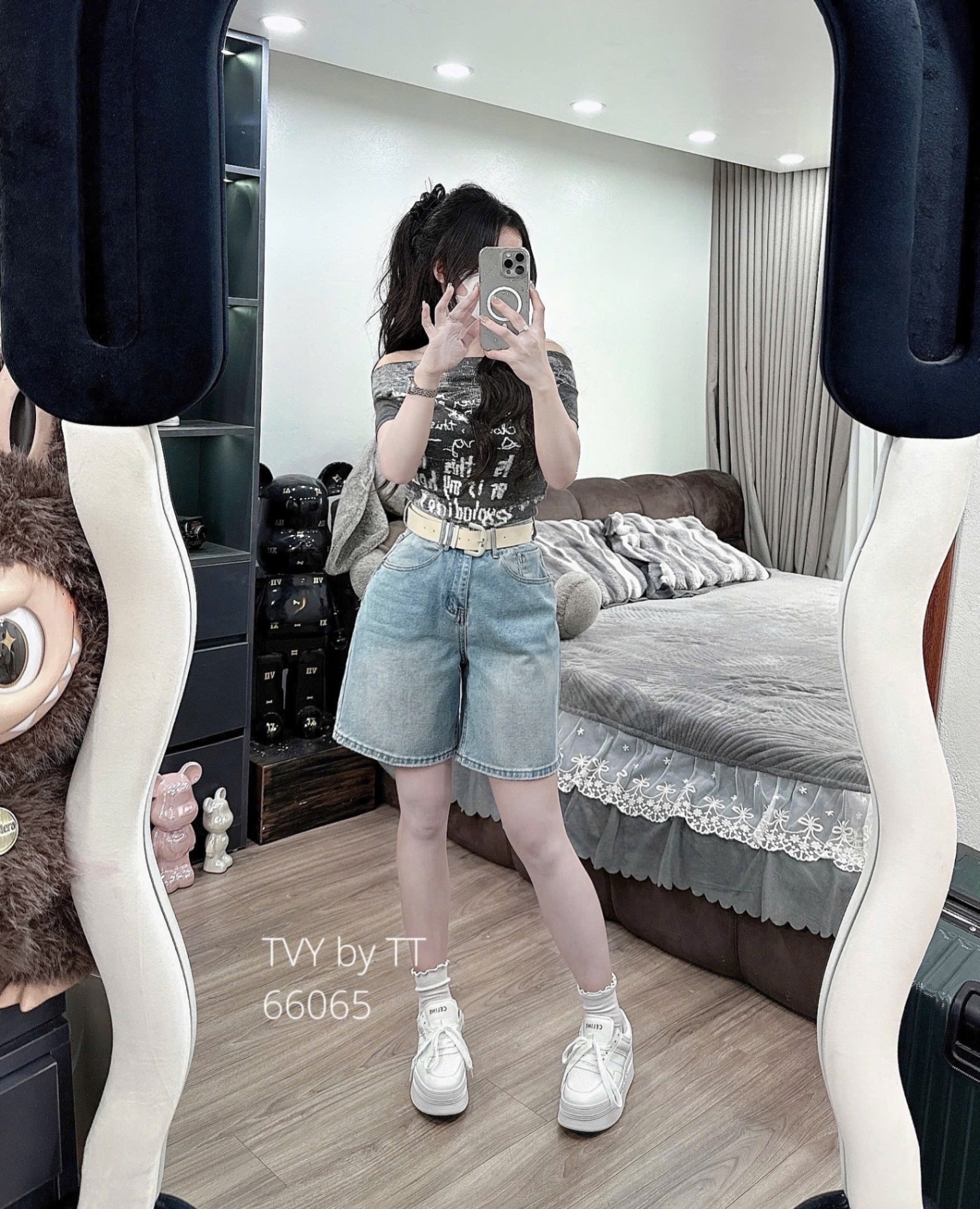 QUẦN SHORT JEAN XANH TÚI V CT31
