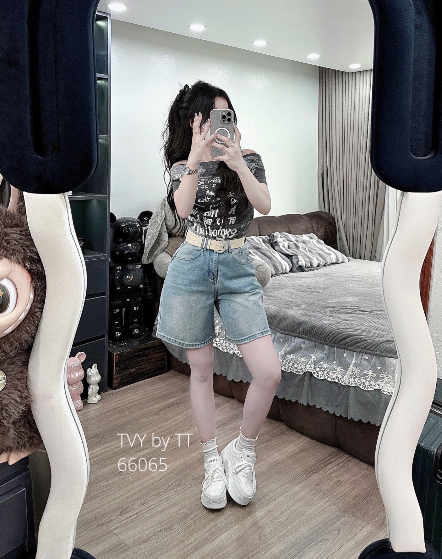 QUẦN SHORT JEAN XANH TÚI V CT31