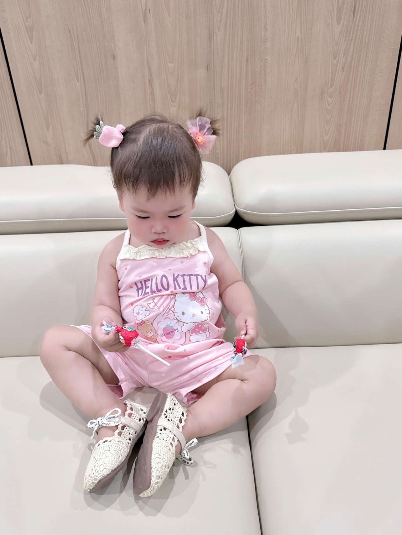 SET 2 BỘ ĐÙI HELLO KITTY HỒNG BE BG