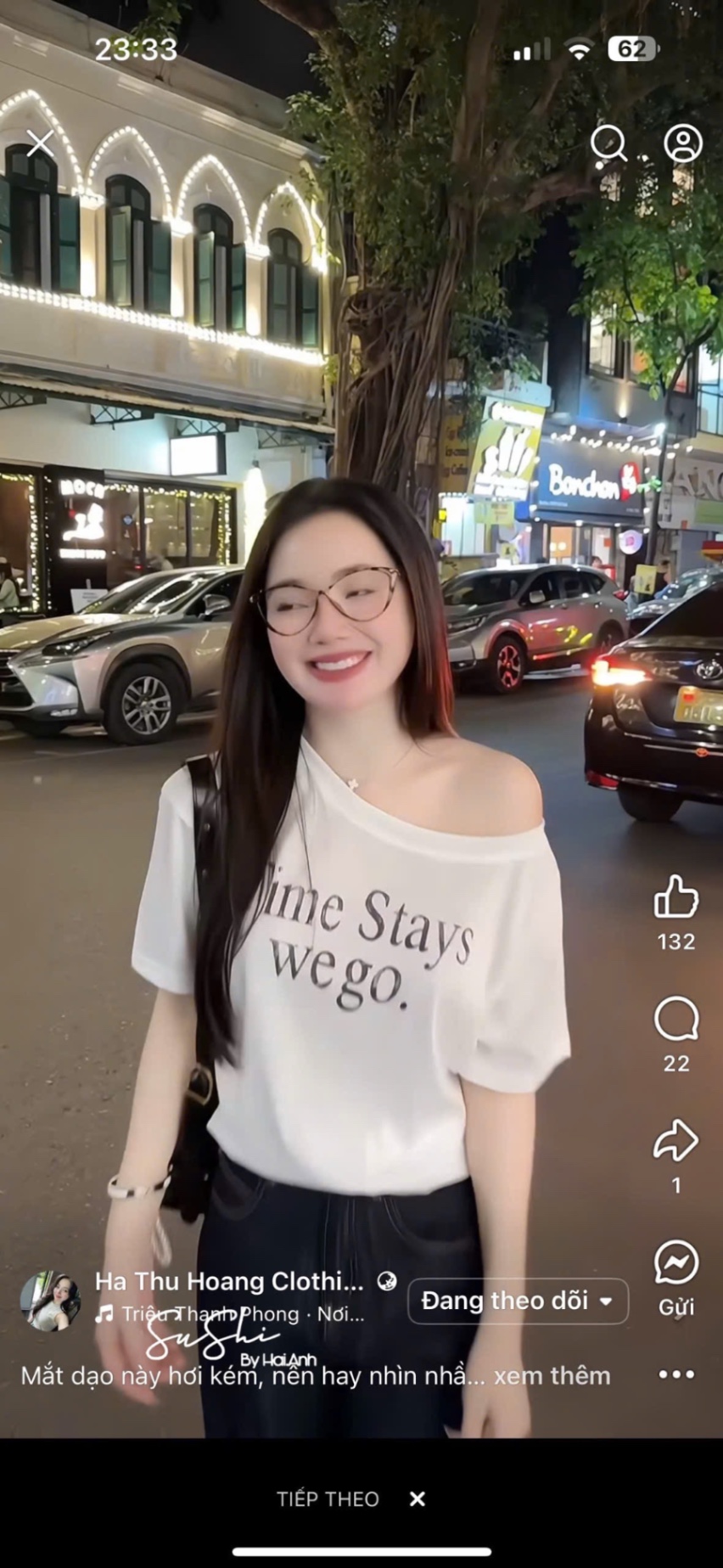 ÁO PULL CỘC LỆCH VAI QC CHỮ TIME STAY