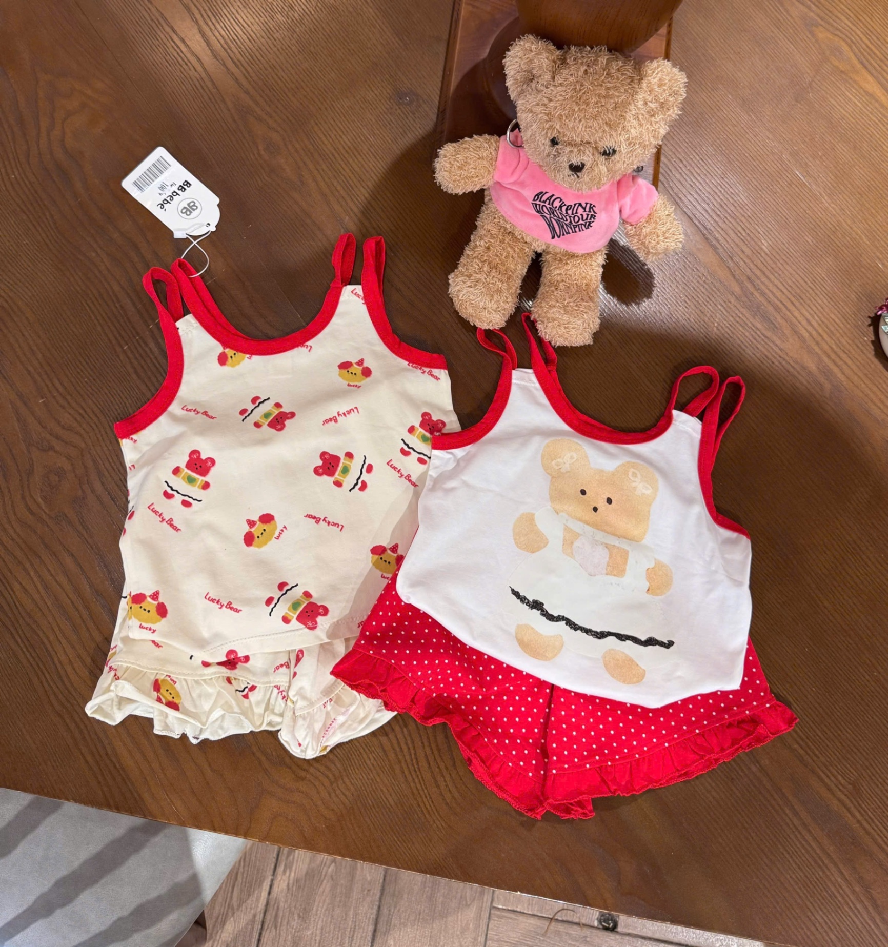SET 2 BỘ 2S THỎ TONE ĐỎ TRẮNG